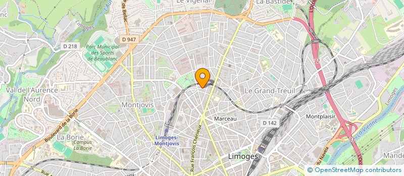 localisation de l'entreprise COPROPRIETE DU 10 RUE LOUIS LAGRANGE à LIMOGES