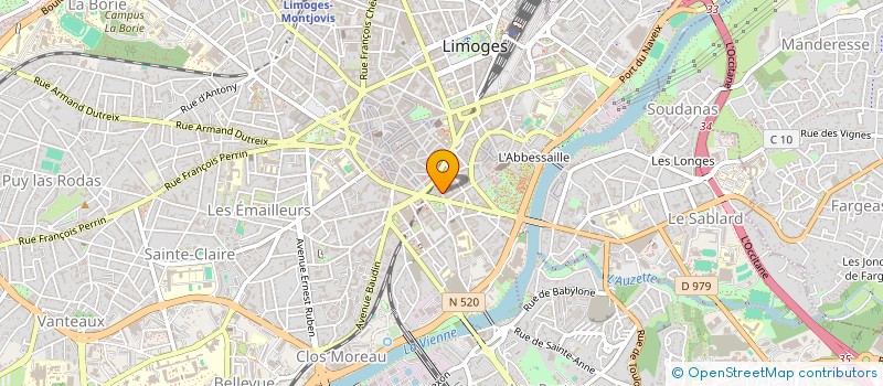 localisation de l'entreprise COPROPRIETE DU 20 RUE DELESCLUZE à LIMOGES