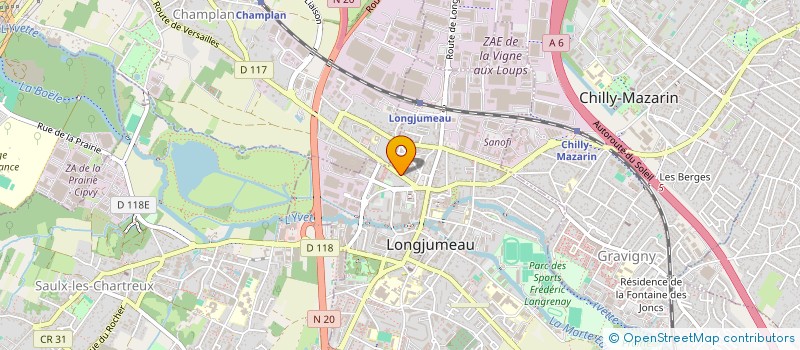 localisation de l'entreprise COPROPRIETE DU 36 AV GENERAL LECLERC à LONGJUMEAU