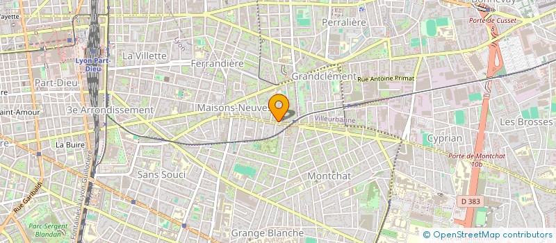 localisation de l'entreprise COPROPRIETE DU 89RTE DE GENAS  VILLEURBANNE