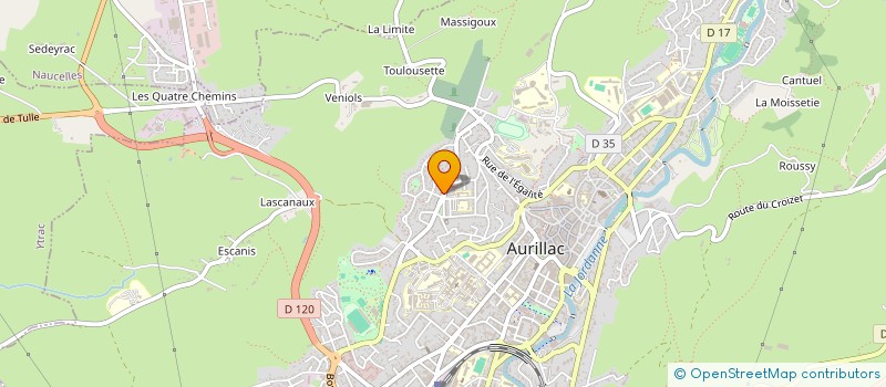 localisation de l'entreprise COPROPRIETE DU BD ANTONY JOLY à AURILLAC
