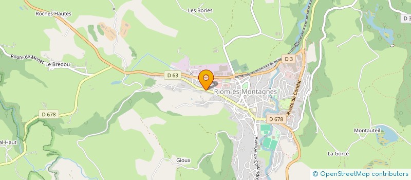localisation de l'entreprise COPROPRIETE DU HAUT CANTAL à RIOM-ES-MONTAGNES