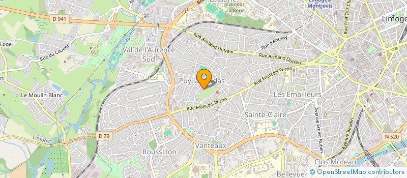 localisation de l'entreprise COPROPRIETE DU PUY LAS RODAS D à LIMOGES