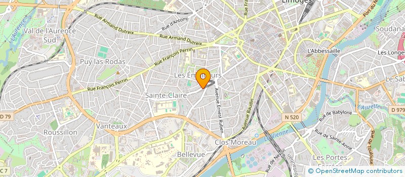localisation de l'entreprise COPROPRIETE ECOLE DE DRESSAGE à LIMOGES