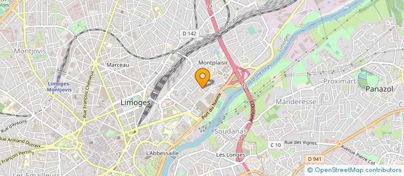 localisation de l'entreprise COPROPRIETE ELISEE RECLUS  LIMOGES