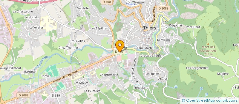 localisation de l'entreprise COPROPRIETE ESPACE MOUTIER  THIERS