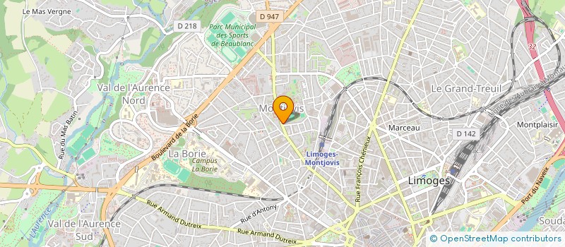 localisation de l'entreprise COPROPRIETE FAUBOURG MONTJOVIS à LIMOGES