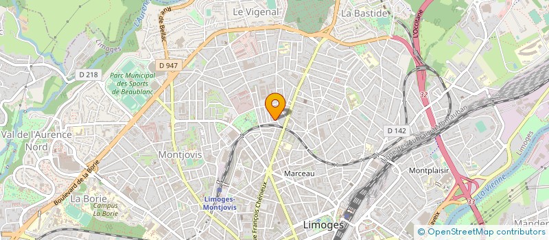 localisation de l'entreprise COPROPRIETE FRANCOIS ALLUAUD à LIMOGES