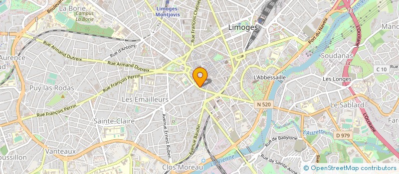 localisation de l'entreprise COPROPRIETE GAMBETTA MAIRIE à LIMOGES