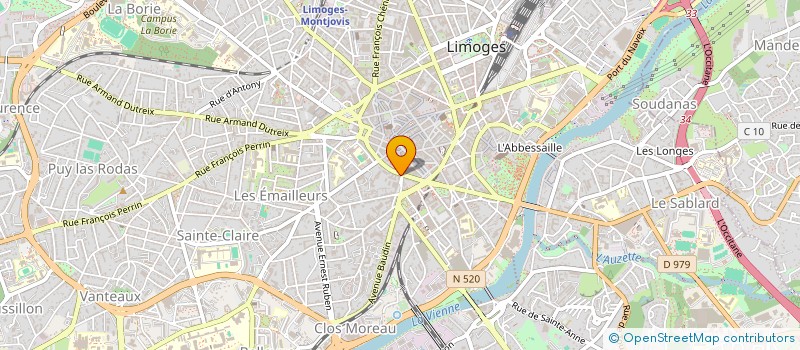 localisation de l'entreprise COPROPRIETE GAMBETTA N 23 à LIMOGES