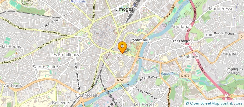localisation de l'entreprise COPROPRIETE GEORGES DUMAS N 49 à LIMOGES