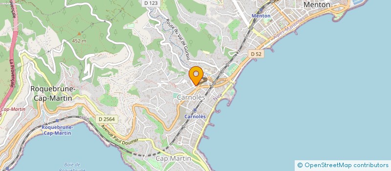 localisation de l'entreprise COPROPRIETE HERNANI 2 à ROQUEBRUNE-CAP-MARTIN