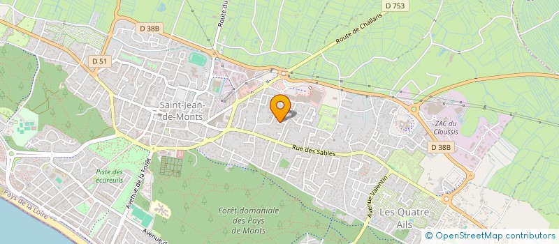 localisation de l'entreprise COPROPRIETE IMB RES LA CHESSELIERE à SAINT-JEAN-DE-MONTS