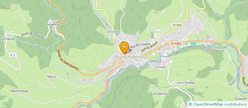 localisation de l'entreprise COPROPRIETE IMMEUBLE DE LA POSTE  BOURG-ARGENTAL