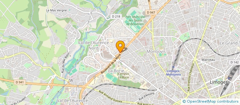 localisation de l'entreprise COPROPRIETE IMMEUBLE LA BORIE à LIMOGES