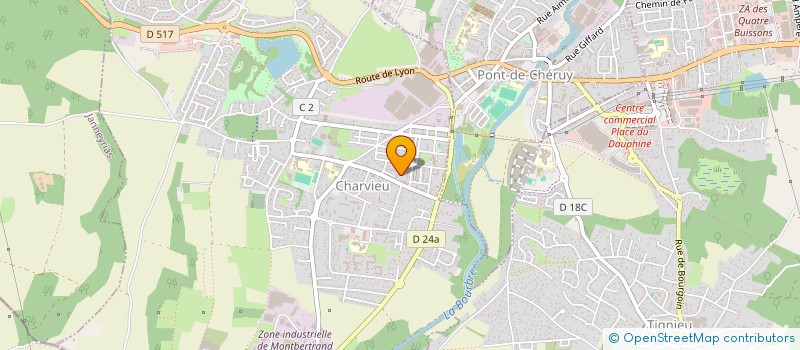 localisation de l'entreprise COPROPRIETE IMMEUBLE MAISONS NEUVES  CHARVIEU-CHAVAGNEUX