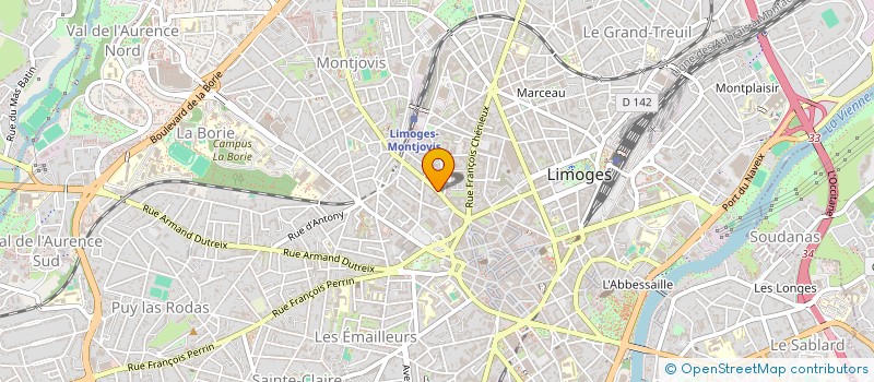 localisation de l'entreprise COPROPRIETE IMMEUBLE MONTMAILLER N39 à LIMOGES