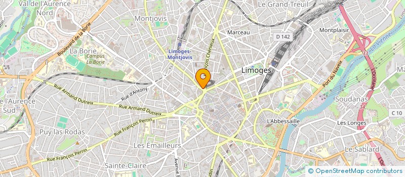 localisation de l'entreprise COPROPRIETE IMMEUBLE MONTMAILLER N°6 à LIMOGES