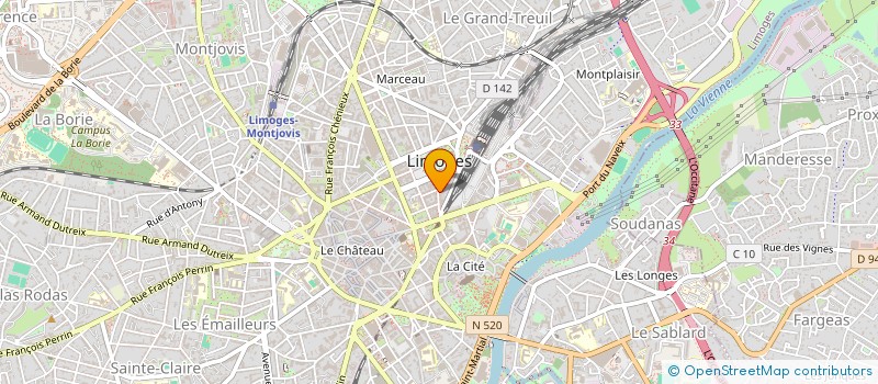 localisation de l'entreprise COPROPRIETE JOURDAN à LIMOGES