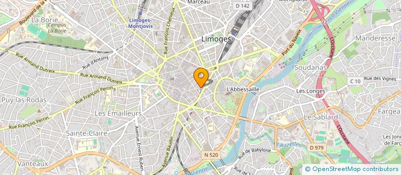 localisation de l'entreprise COPROPRIETE JULES GUESDE N°6 à LIMOGES