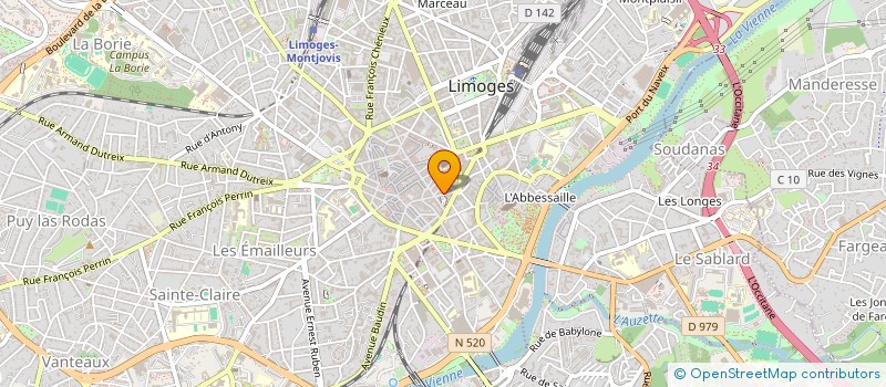 localisation de l'entreprise COPROPRIETE JULES GUESDE N°8 à LIMOGES