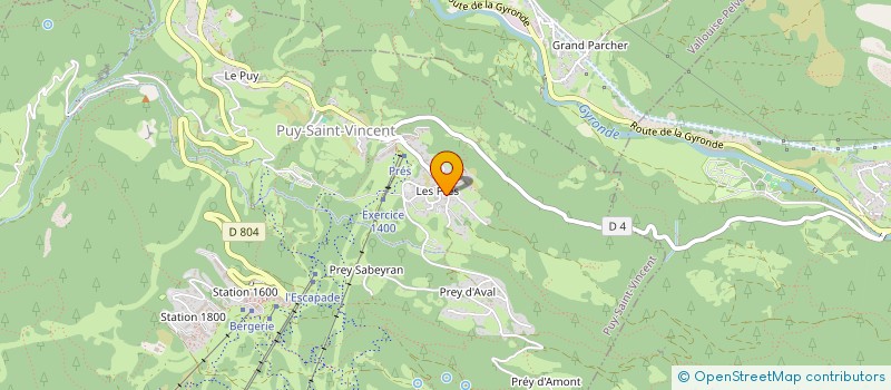 localisation de l'entreprise COPROPRIETE L'HELLEBORE  PUY SAINT VINCENT