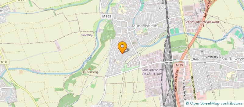 localisation de l'entreprise COPROPRIETE LA BRUYERE  MUNDOLSHEIM