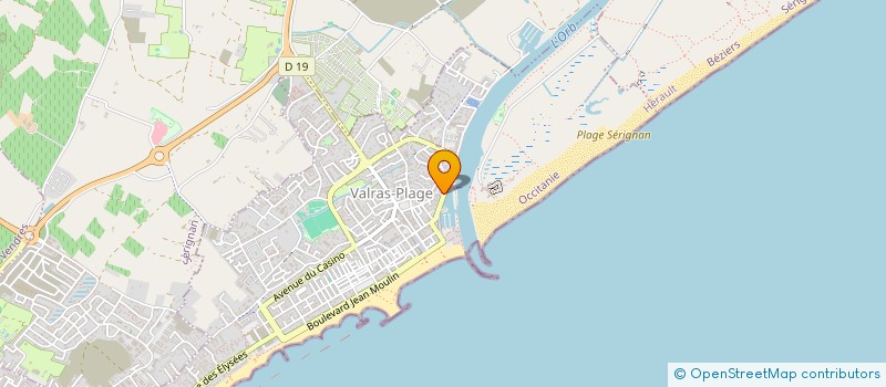 localisation de l'entreprise COPROPRIETE LA PEYROULADE  VALRAS-PLAGE