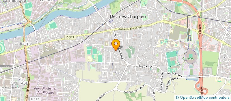 localisation de l'entreprise COPROPRIETE LE CLOS DE LA GRANDE VIE  DECINES-CHARPIEU