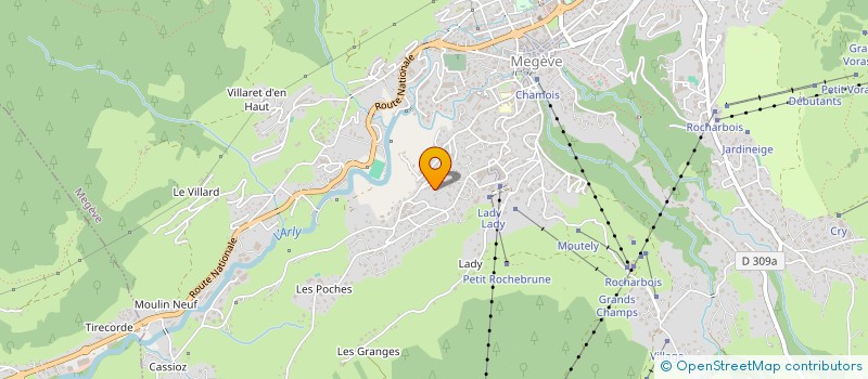 localisation de l'entreprise COPROPRIETE LE CLOS ROCHEBRUNE  MEGEVE