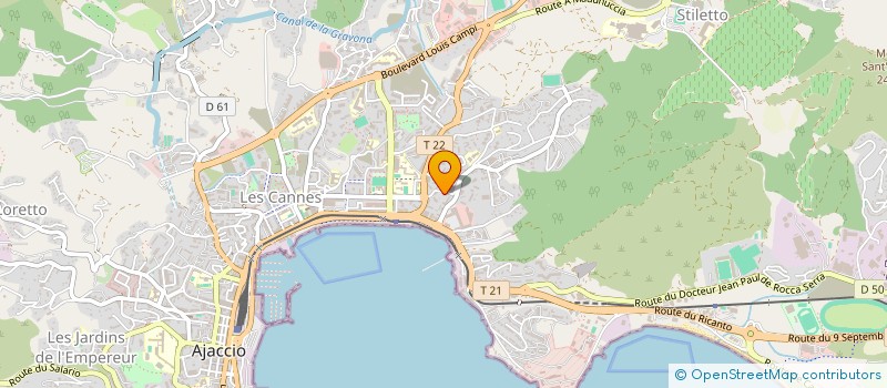 localisation de l'entreprise COPROPRIETE LE DARNA  AJACCIO