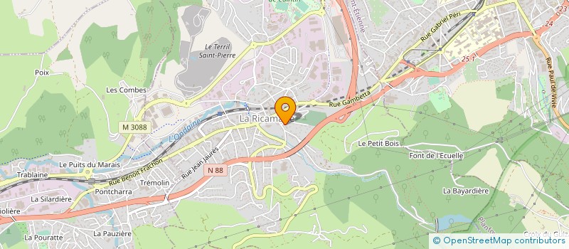 localisation de l'entreprise COPROPRIETE LE LANGEVIN  LA RICAMARIE