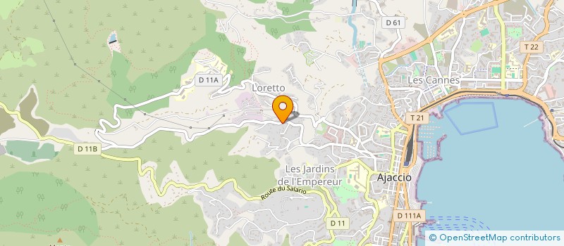 localisation de l'entreprise COPROPRIETE LE LORETTO BAT B  AJACCIO