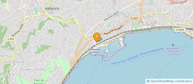 localisation de l'entreprise COPROPRIETE LE MERIDIONAL  VALLAURIS