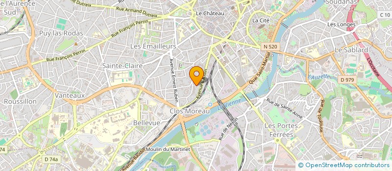 localisation de l'entreprise COPROPRIETE LE PARC BAUDIN à LIMOGES