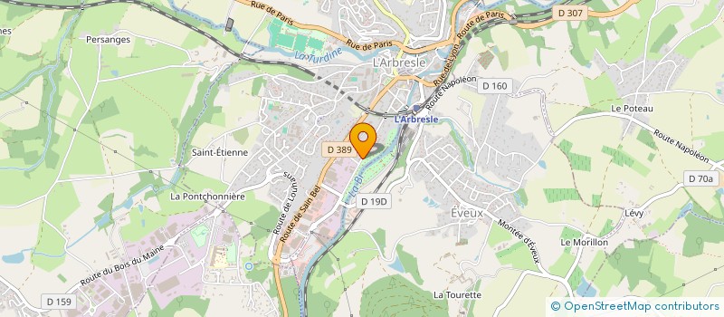 localisation de l'entreprise COPROPRIETE  LE PLEIN SOLEIL  L'ARBRESLE