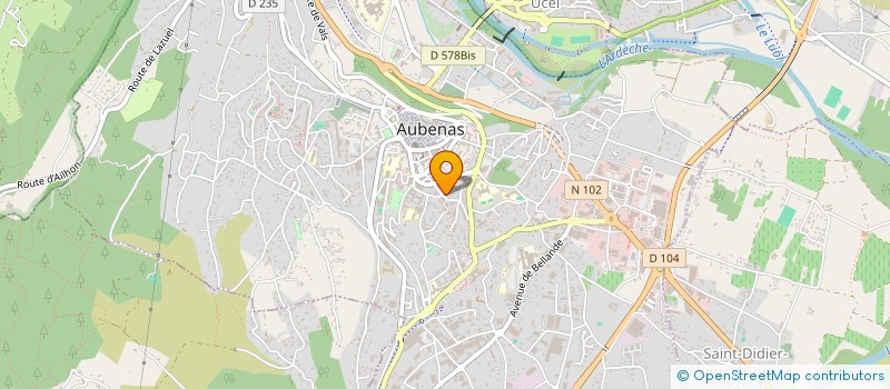 localisation de l'entreprise COPROPRIETE LE PONT D ARC  AUBENAS