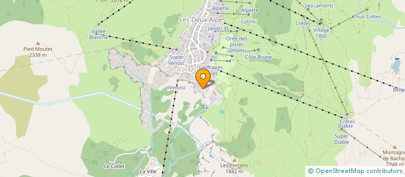 localisation de l'entreprise COPROPRIETE LE SOREILLER  LES DEUX ALPES