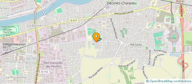 localisation de l'entreprise COPROPRIETE LE STADE à DECINES-CHARPIEU