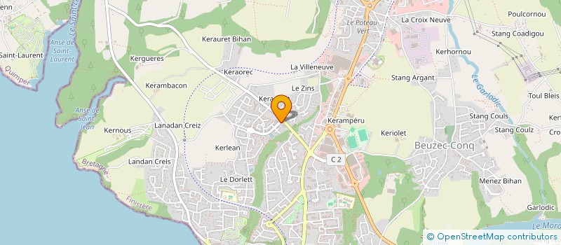 localisation de l'entreprise COPROPRIETE LE VALLON  CONCARNEAU