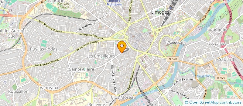 localisation de l'entreprise COPROPRIETE LEGROS MORELLE BREDON  LIMOGES
