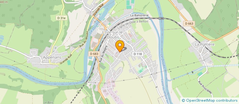 localisation de l'entreprise COPROPRIETE LES ARBUES  L'ISLE-SUR-LE-DOUBS