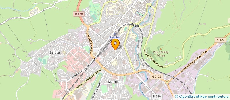 localisation de l'entreprise COPROPRIETE LES BARS à AURILLAC