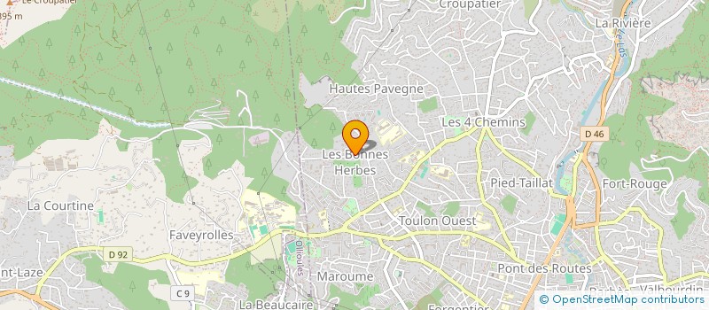 localisation de l'entreprise COPROPRIETE LES BONNES HERBES  TOULON