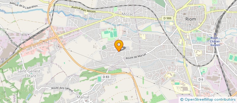 localisation de l'entreprise COPROPRIETE LES CHENES  MOZAC