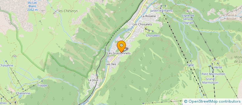 localisation de l'entreprise COPROPRIETE LES CIMES DE LOGNAN  CHAMONIX MONT BLANC