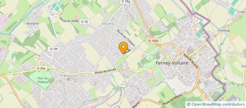 localisation de l'entreprise COPROPRIETE LES CLARINES à PREVESSIN-MOENS