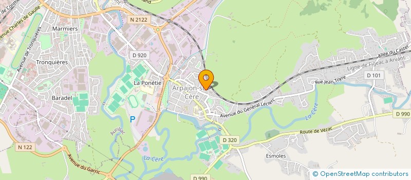 localisation de l'entreprise COPROPRIETE LES COLLINES à ARPAJON-SUR-CERE