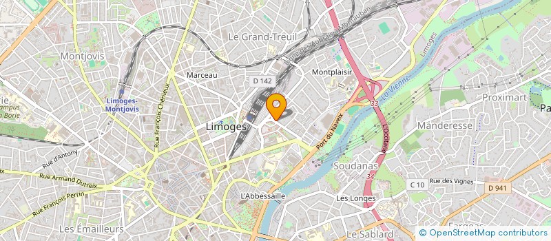 localisation de l'entreprise COPROPRIETE LES COUTURES à LIMOGES