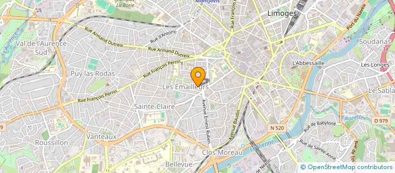 localisation de l'entreprise COPROPRIETE LES EMAILLEURS à LIMOGES